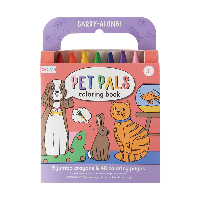 Ooly- Carry Along Crayon & Coloring Book Kit Pet Pals