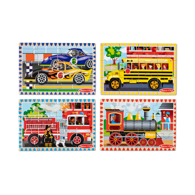 Melissa & Doug- Vehicles Jigsaw Puzzles in a Box