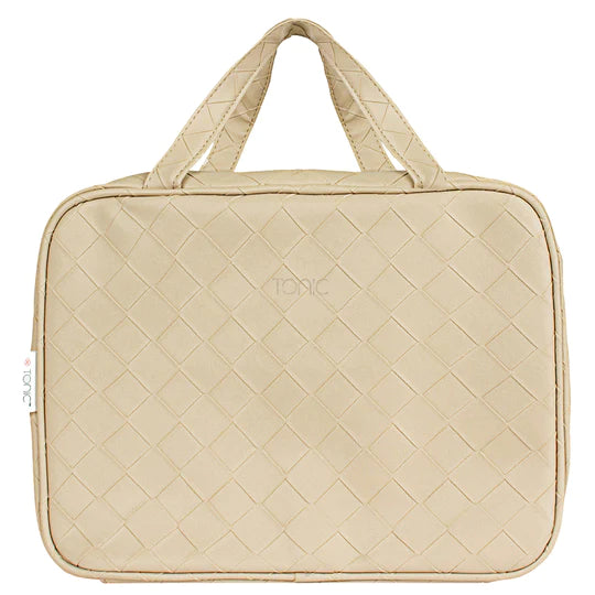 Cie Luxe- Woven Hanging Cosmetic Bag - Sand