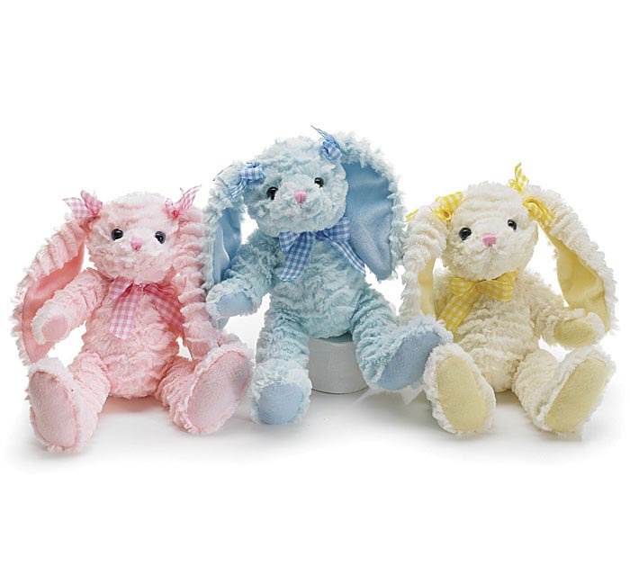 Burton + Burton- PLUSH PINK/BLUE/YELLOW PONYTAIL BUNNY