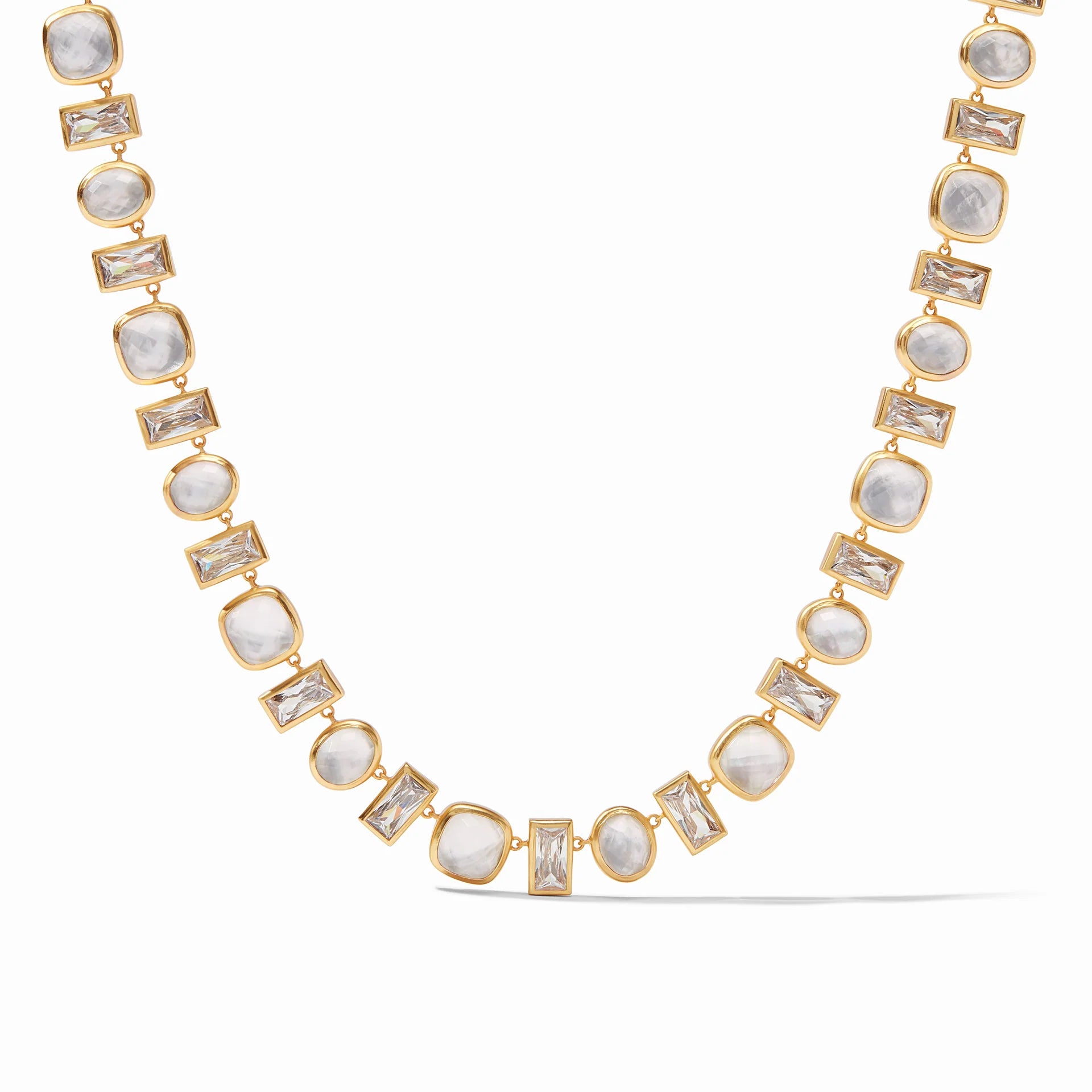 Julie Vos- Antonia Tennis Necklace Iridescent Clear Crystal -OS