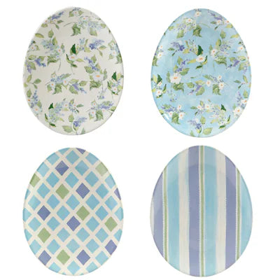 Certified International- Easter Morning Oval Egg Plates- Assorted