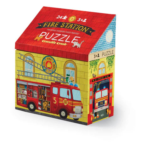 Crocodile Creek- 24 Pc Puzzle/Fire Station