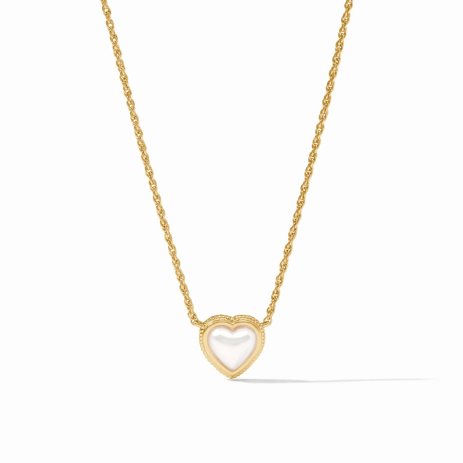 Julie Vos- Heart Delicate Necklace Peal-OS