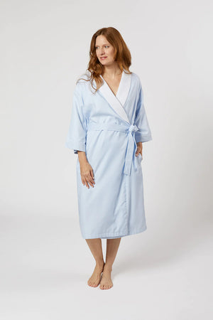 Lenora- Rachel Cotton Robe- Blue