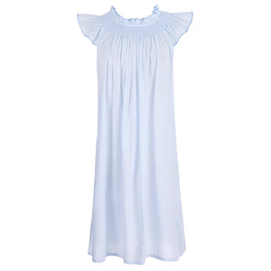 Lenora- Katy Cotton Nightgown- Blue