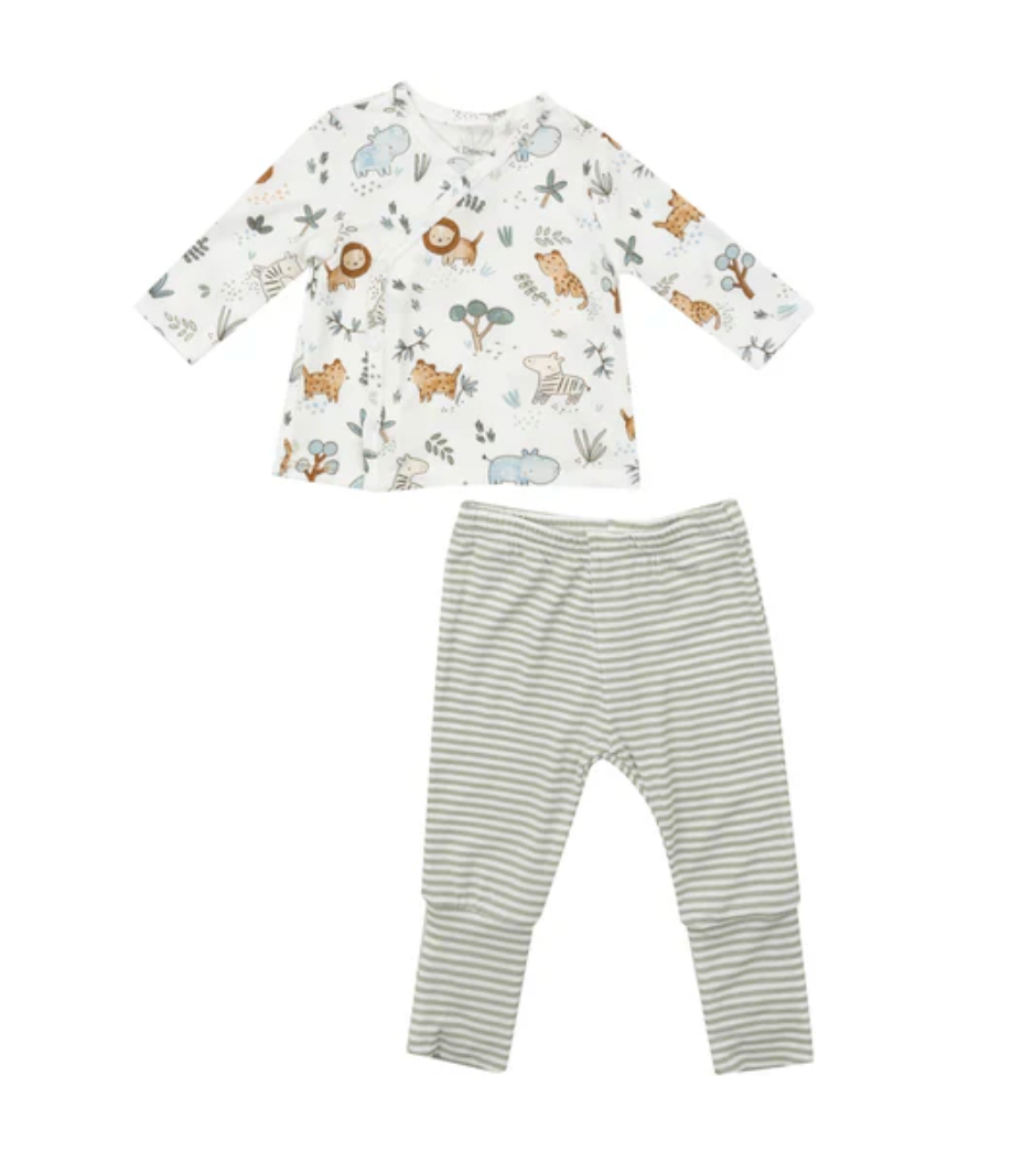 Angel Dear- Delicate Safari TMH Set with Roll Over Cuff Pant