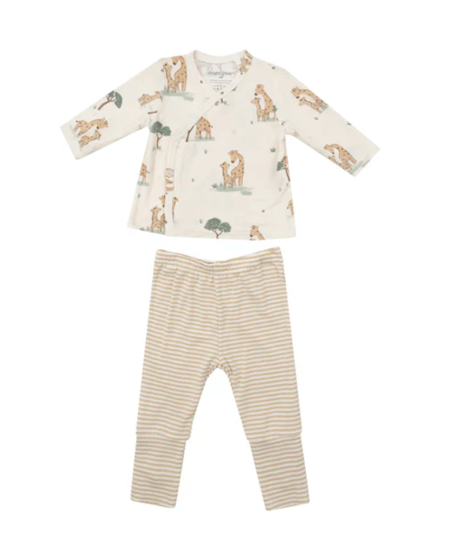 Angel Dear- Giraffe Families TMH Set with Roll Over Cuff Pant