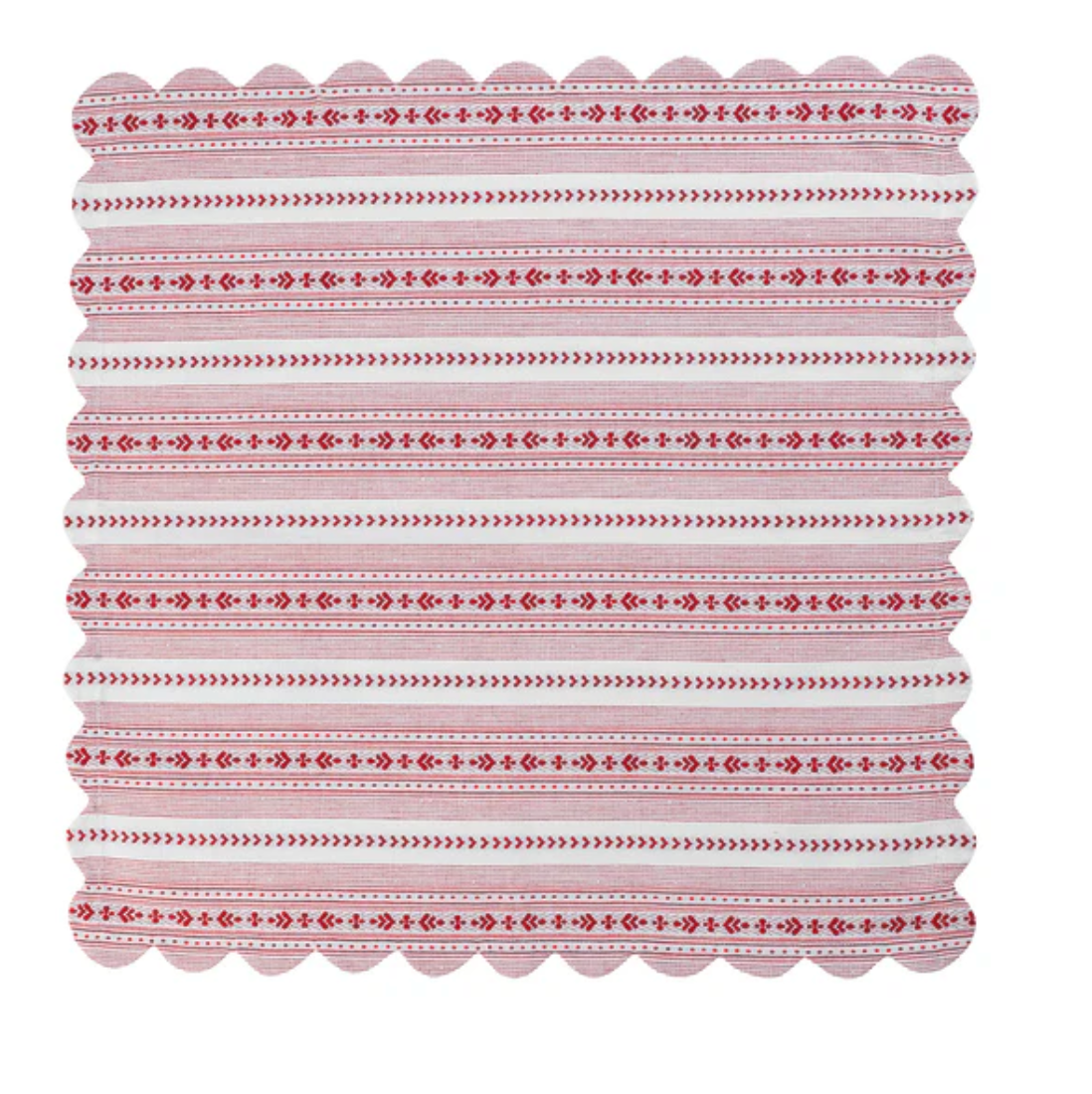 Juliska- Villa Stripe Napkin- Red/White