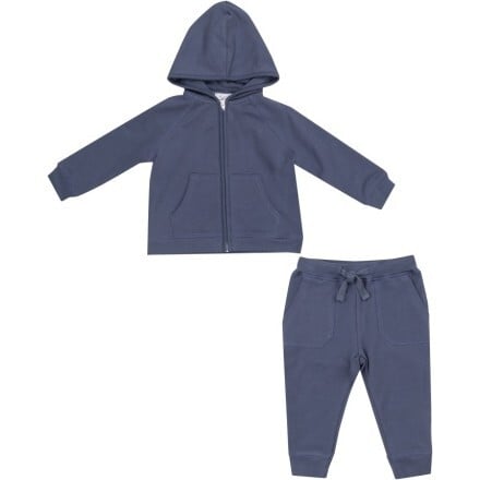 Angel Dear- Footballs Inky Blue French Terry- Hoodie and Jogger