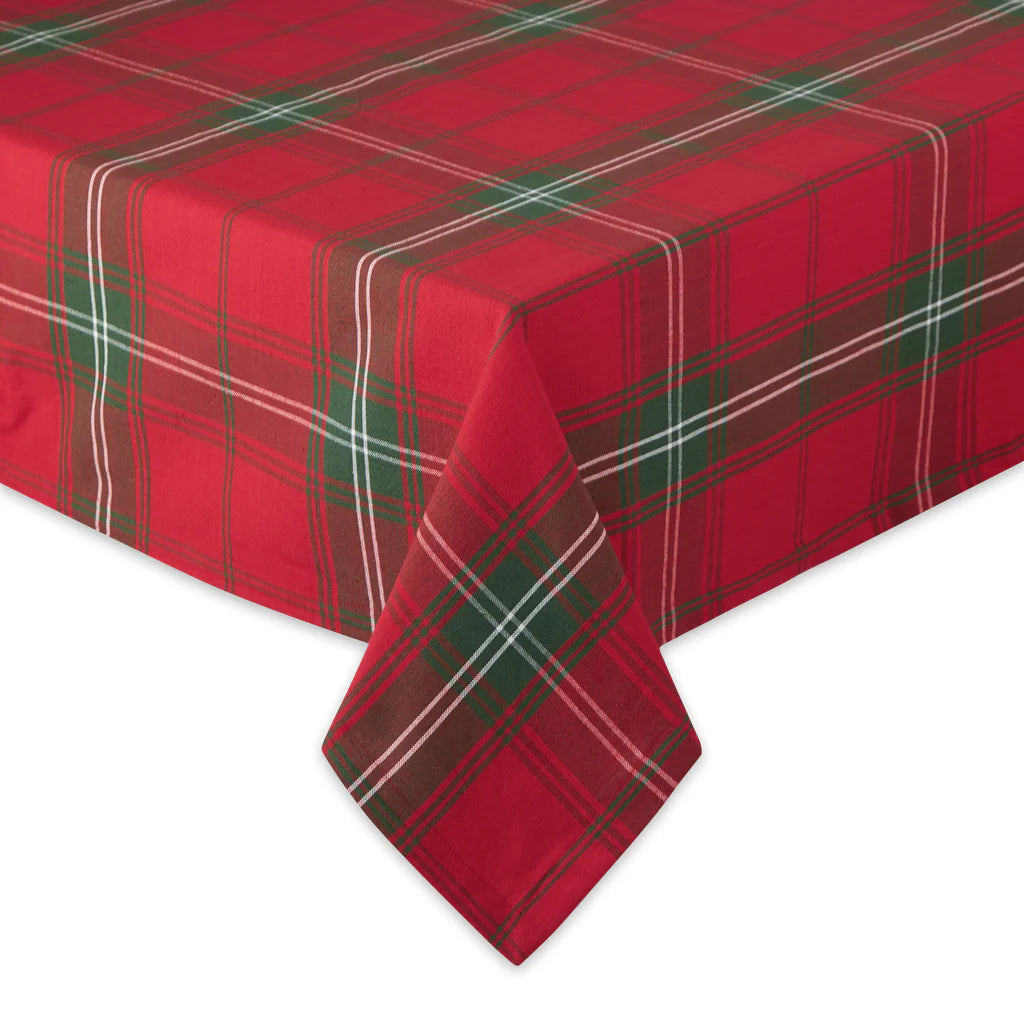 Design Imports- Vintage Tartan Plaid Tablecloth - 60 X 84"