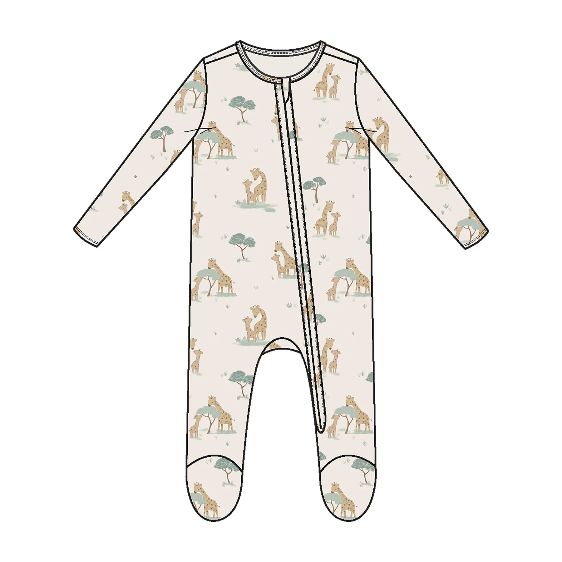 Angel Dear- Giraffe Families- 2 Way Zipper Footie