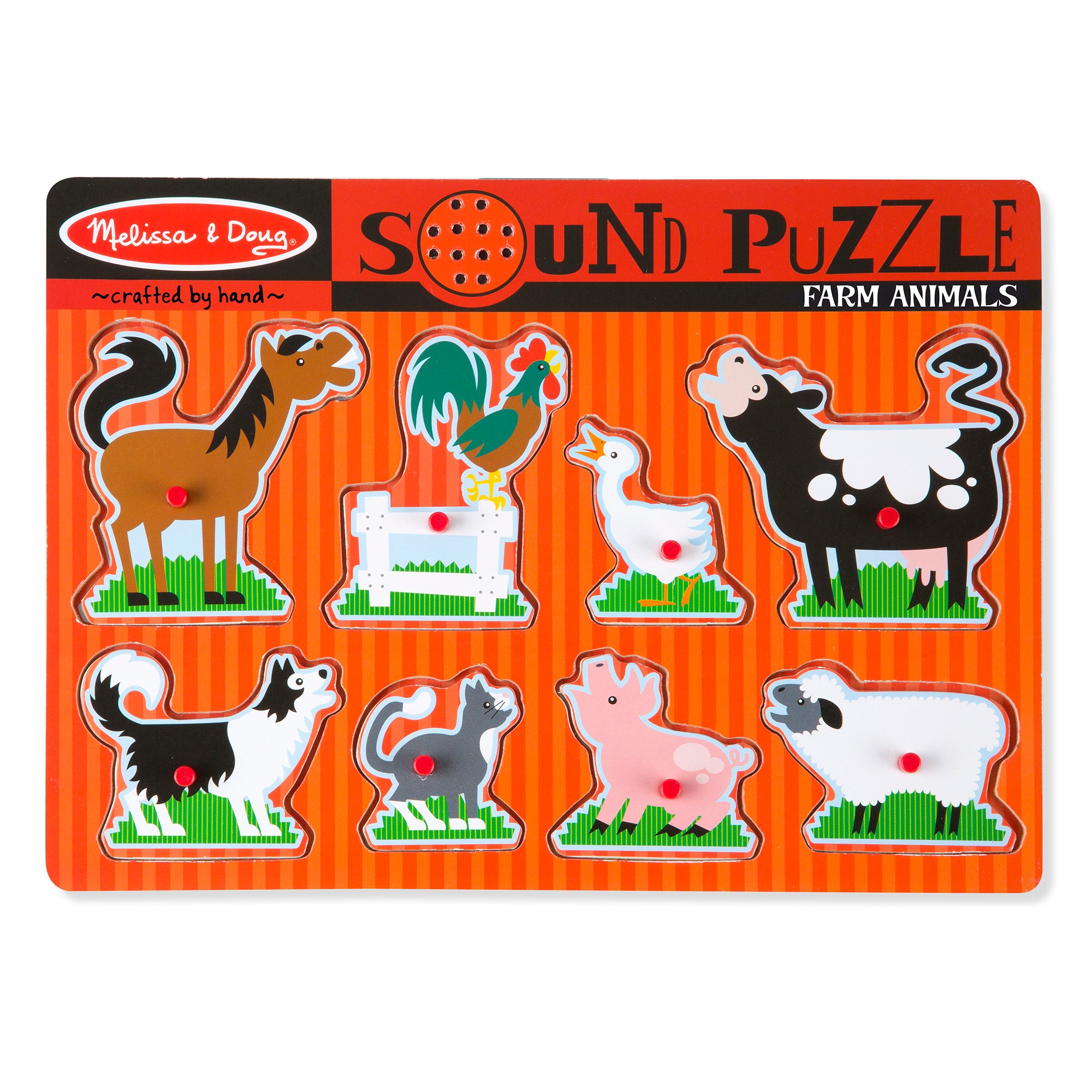 Melissa & Doug - Farm Animals Sound Puzzle - 8 Pieces