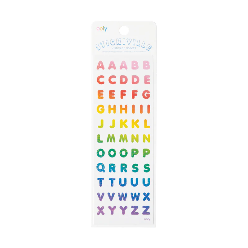 Ooly- Stickville Stickers- Rainbow Letters