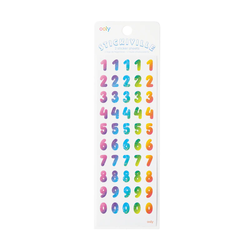 Ooly- Stickville Stickers- Rainbow Numbers