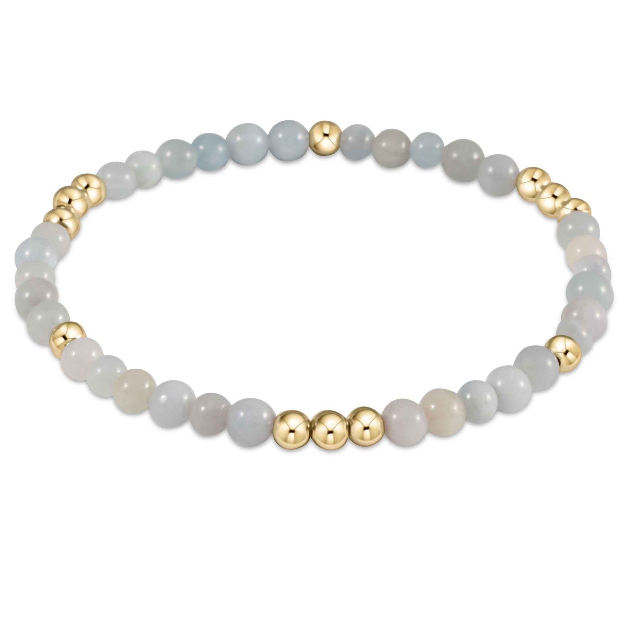 Enewton-Worthy Pattern 4mm bead bracelet - aquamarine