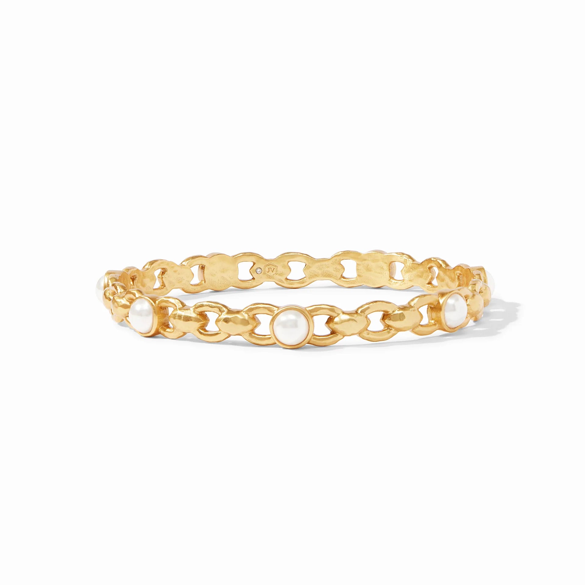 Julie Vos- Palermo Pearl Bangle Gold Pearl Medium