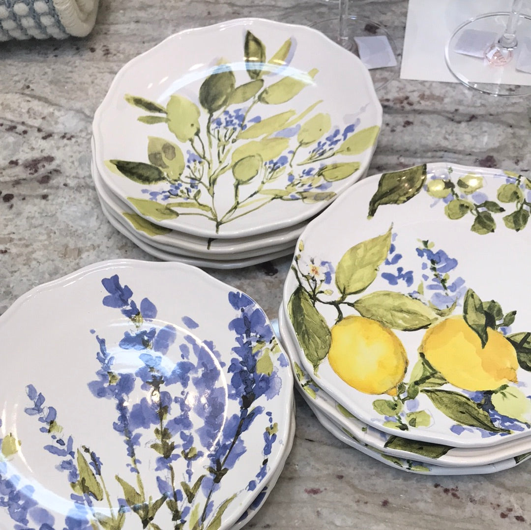 Lang Companies- Lemon Grove Appetizer Plate SET4